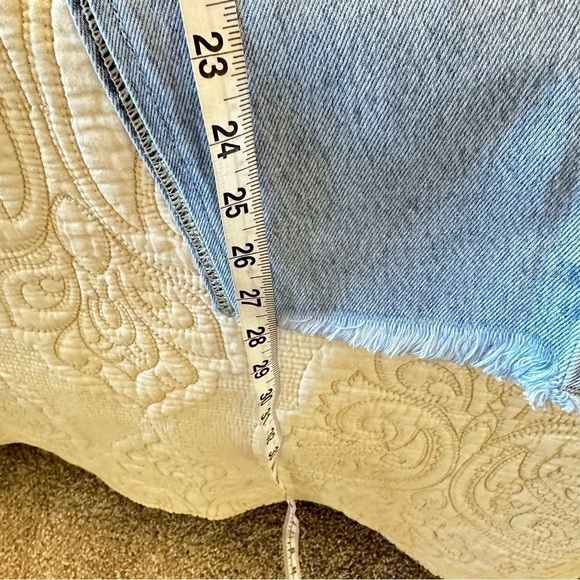 NWT WeWoreWhat slit hem jeans in real stiff denim retro vintage inspired chain - Picture 12 of 12